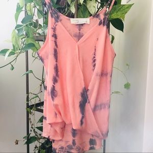 Vintage Havana pink tie dye tank top